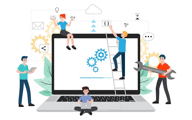 it-administrator-with-software-upgrade-process-on-laptop-digita