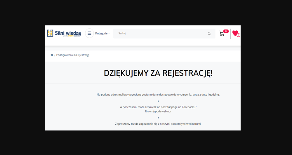 strona podziękowania - przykład