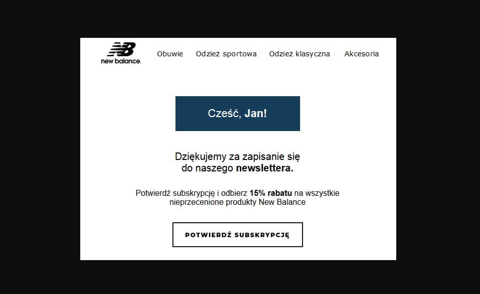 przykład thank you page