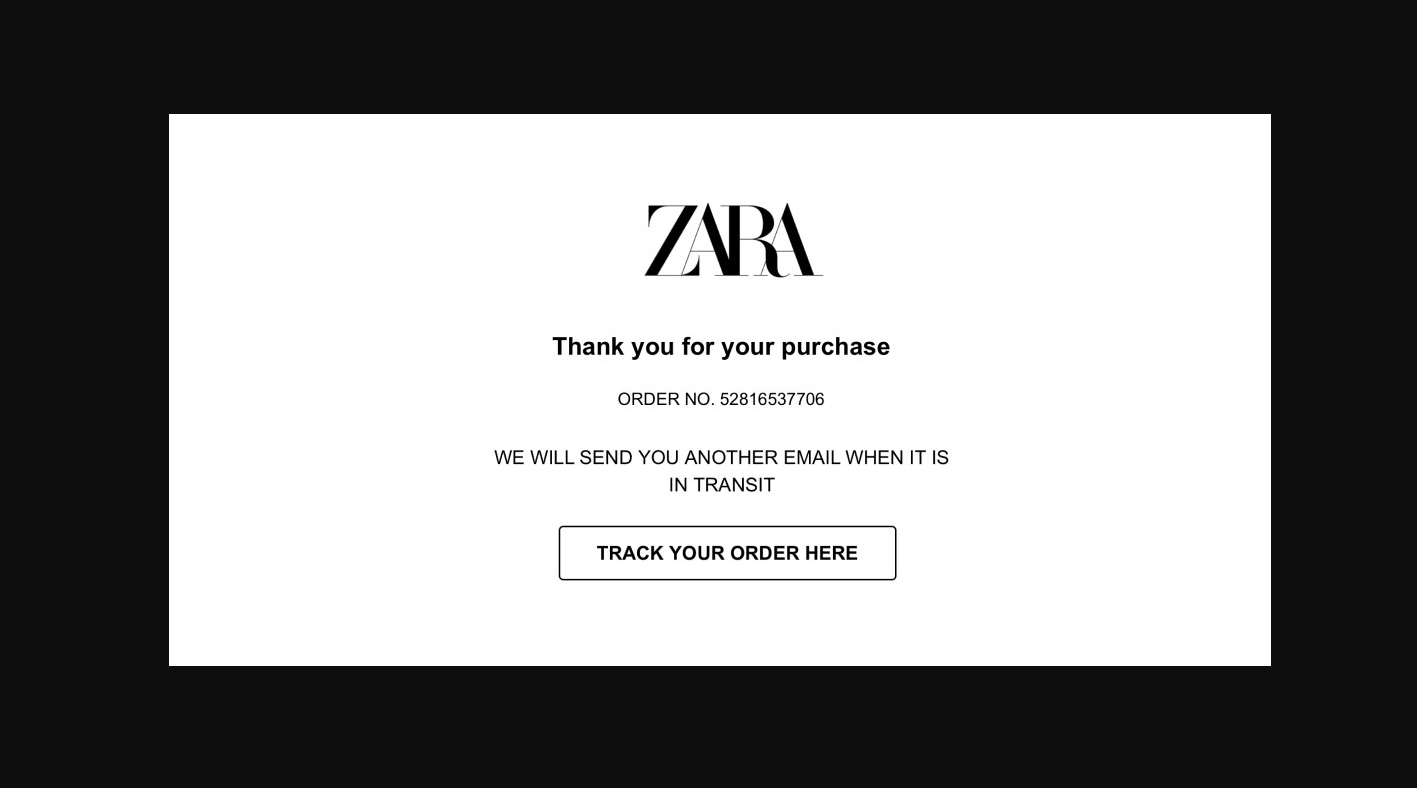 przykład thank you page