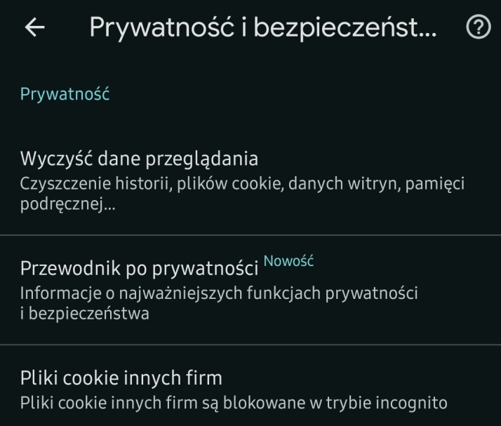 usuwanie historii przeglądania