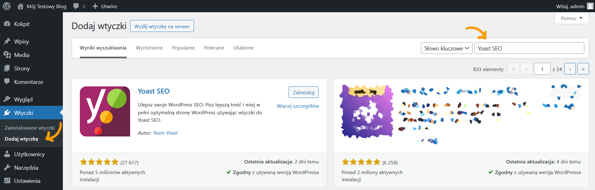instalacja Yoast SEO